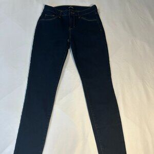 d. jeans Skinny Jeans Women's 4 Blue Dark Wash Stretch Low-Rise Cotton Blend